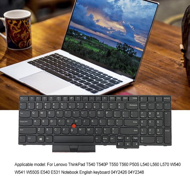 Langgg Black Notebook Mute Keyboards Sensitive Caps Input Equipment Computer Dust Home Office Replacement for Lenovo ThinkPad T15