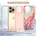 thumbnail image 5 of Casetego for iPhone 14 Pro Max Case,Marble Stylish 3 in 1 Shockproof Full Body Hard Drop Protection Covers for Women Girls,Rose Gold, 5 of 9