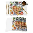 thumbnail image 2 of Placemat Gourmet Graffiti Pizza for Dining Table Tableware Mats 4/6pcs Kitchen Dish Mat Pad Counter Top Mat Home ration, 2 of 7