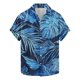 thumbnail image 1 of Camisas Hawaianas de los Hombres de Moda Casual Floral Impresión de Manga Corta Solapa Botón Arriba, Ligero para Primavera Verano, 1 of 9