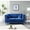 Navy blue, variant on HomeStock French Country Loveseat 62"L x 34"W x 31"H, Soft Velvet, Pocketed Coil Cushions, Stylish Chrome Legs, and Pillows-Color:Navy blue
