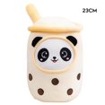 thumbnail image 1 of Bubble Tea Panda Plush Doll Soft Stuffed Cartoon Toy Yellow, 1 of 3