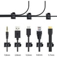thumbnail image 3 of 30 Pcs Black Cable Wire Clips Adjustable Nylon Wire Holder Adhesive Cable Management Suitable for Maximum Diameter 0.5 inch (12.5mm) Cables, 3 of 5