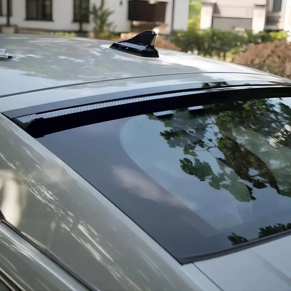FANOTEK Rubber Rear Roof Spoiler For Honda Civic Accord Insight Sedan Rear Window Spoiler Wing Carbon Fiber Look