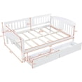 thumbnail image 2 of Daybed Frame Wood | Full Size Daybed with Two Drawers, Wood Slat Support, 2 of 6