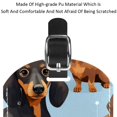 thumbnail image 4 of Square 2Pack PU Leather Dachshund Cruise Luggage Tag with Privacy Cover and Name ID Tag for Travel Handbags Backpacks Luggage Tags, 4 of 6