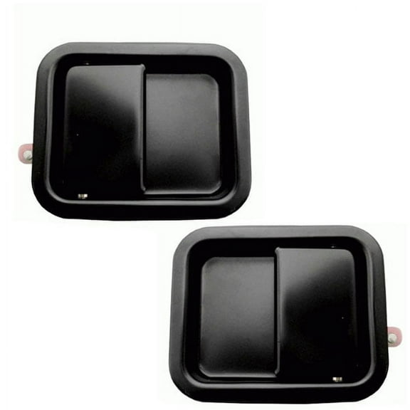 For 87-06 Wrangler Black Outside Exterior Full Door Handle Left Right SET PAIR