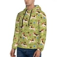 thumbnail image 3 of Wukai Running Beagle Print Men Hoodies Fleece Sweatshirts Long Sleeve Sweaters Pullover Fall Outfits Winter Clothes-X-Large, 3 of 7