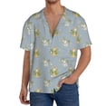 thumbnail image 1 of Fotbe Baby Elephant Giraffe Camisa Estampada de Manga Corta para Hombre, Casual de Verano, Estilo Playero, Sin Arrugas-4X-Large, 1 of 5