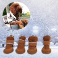 thumbnail image 5 of Botas para perros Yjmei 2 pares zapatos de invierno antideslizantes con suela de goma color rosa, 5 of 5