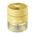 thumbnail image 2 of USB Humidifying Desk Fan - 3-Speed Cooling Fan with Atomizer, Foldable & Adjustable, Quiet 22dB, Night Light, Type-C Rechargeable (Yellow), 2 of 6
