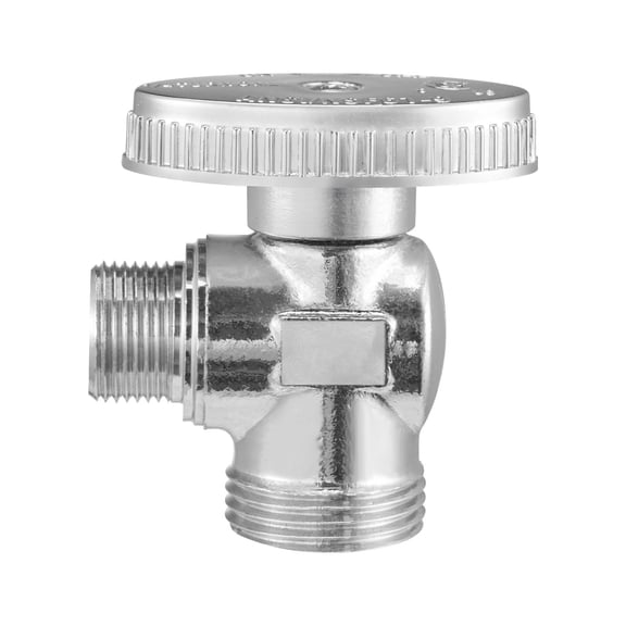 10-Pack 1/2" x 3/8" Compression Angle Stop Valves, Quarter-Turn Water Shutoff Valves for Toilet, Sink, and Shower Plumbing in Kitchen and Bathroom
