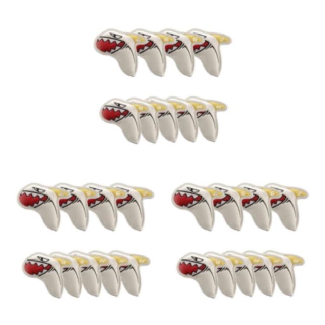 Yuarrent 9x Shark Golf Iron Head Covers Cuero PU Golf Club Headcovers Blanco Type1 NO1