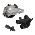 thumbnail image 3 of Water Pump w/ Bolts Gaskets Connector + Thermostat Kit for Jaguar Land Rover V8, 3 of 13