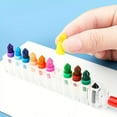 thumbnail image 2 of QJUHUNG 8/12 Colors Crayon Replaceable Core Splicing Multicolor Color Single Graffiti Building Blocks Splicing Crayon, 2 of 7