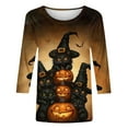 thumbnail image 4 of MaFYtyTPR Halloween Top for Women Ladies' Fashion Halloween Printed Round Neck 3/4 Sleeve Loose T-shirt Tops, 4 of 4