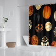 thumbnail image 2 of Halloween Patterned Pumpkins (2) Shower Curtain 72"x84" ,Bathroom Decorative Shower Curtains Set with 12 Hooks,Modern Waterproof Washable Shower Curtain, 2 of 6