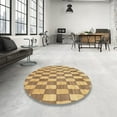 thumbnail image 4 of Ahgly Company Machine Washable Indoor Square Abstract Orange Area Rugs, 7' Square, 4 of 7