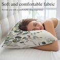 thumbnail image 5 of Green Eucalyptus Pillow Covers, Linen Long Throw Pillow Case, Farmhouse Weeping Leaves on Linen Holiday Pillow Protector Decorative Cushion Cover for Living Room/Bedroom 20" x 26", 5 of 8