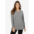 thumbnail image 5 of Woman Within Plus Size Perfect Long-Sleeve V-Neck Tunic, 5 of 6