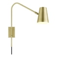 thumbnail image 2 of Modway Faye Metal & Fabric Wall Sconce with Swivel Arm in Satin Brass, 2 of 10