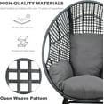 thumbnail image 5 of CHINNLUU Oversized Egg Chair with Thick Cushion Ergonomic Wicker Lounge Chair for Living Room, Balcony - 500lbs Capacity Indoor/Outdoor Rattan Patio Chair(Gray), 5 of 10
