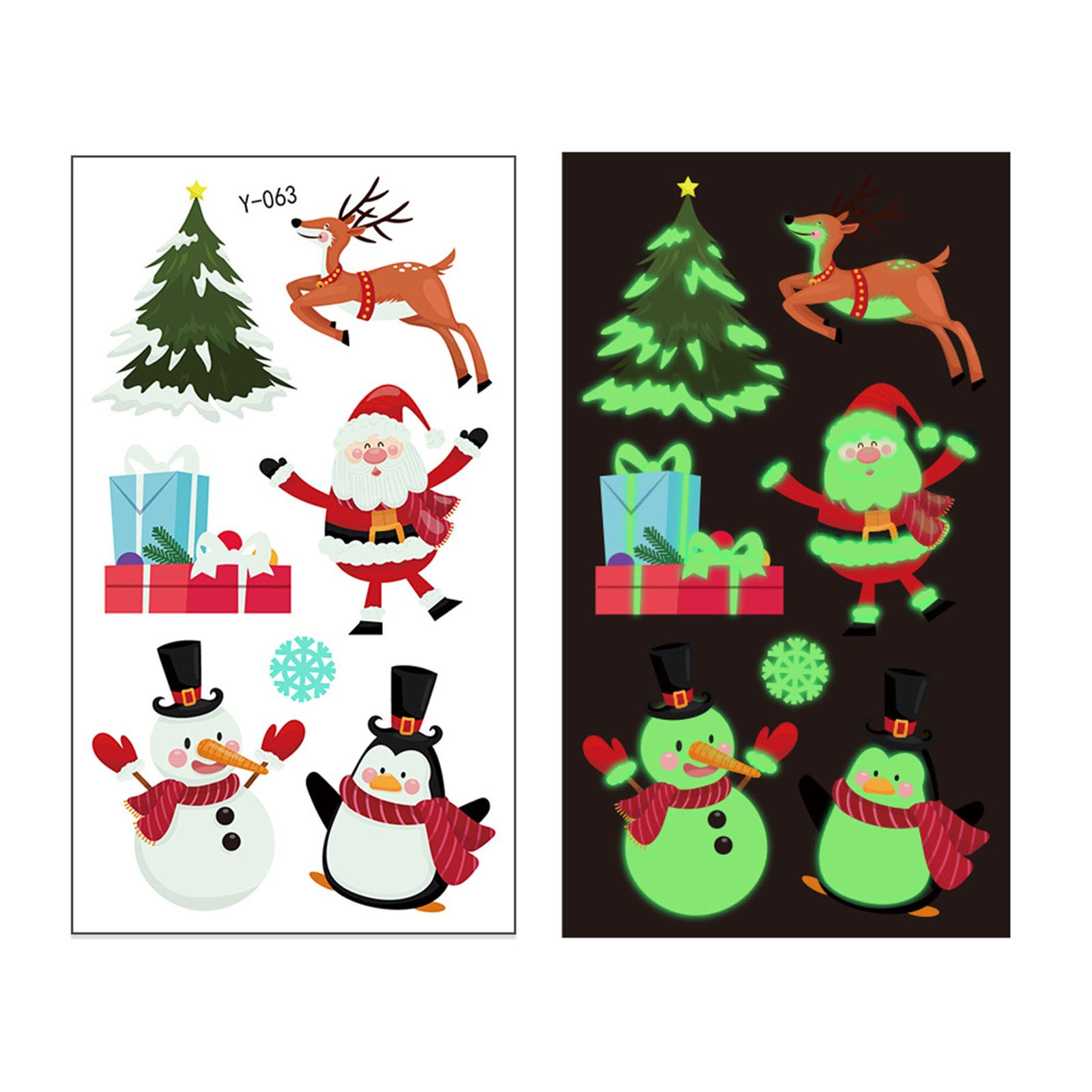 6 Feuilles Autocollants Transfert Eau Pour Bougies De Noël - Motifs Sapin, Bougie, Cadeau - Déco DIY Fêtes