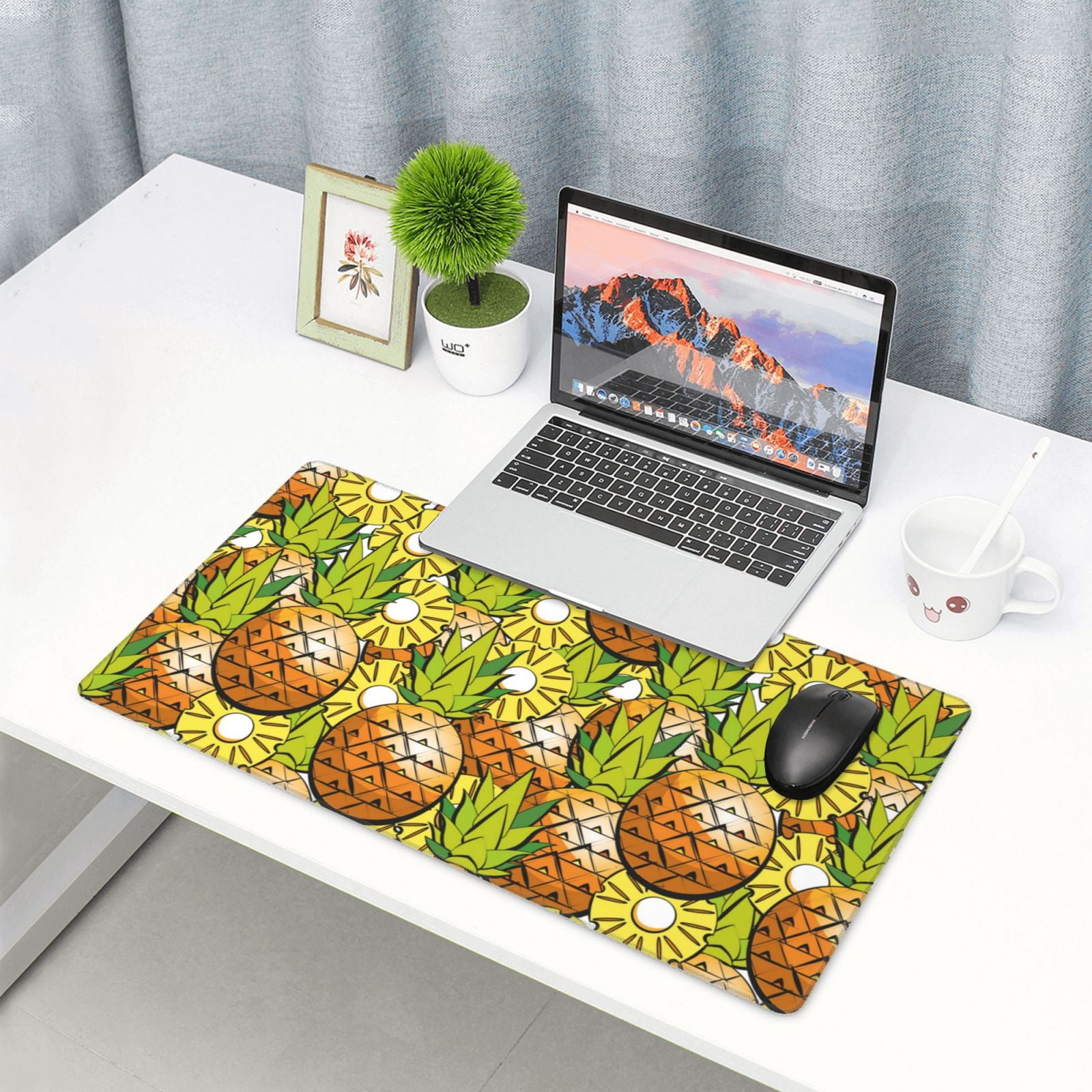 Kdxio Tropical Summer Fruit Print Large Gaming Mouse Pad,Non-Slip Base,Water Resist Keyboard Pad for Gamer,Office & Home,29.5 x 15.8 in