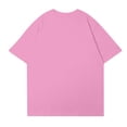 thumbnail image 3 of NAMTYQX Shirts for Women Trendy Summer Soft Short Sleeve Print Stretch Plus Size Hawaiian Crewneck Boxy Fit Gemusterte Cute Shirts for Women Pink Size S, 3 of 5