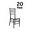 Black, variant on Mahogany ToughWood Chiavari Chair, 20 Chair Bundle by Chivari