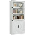 thumbnail image 6 of 5 Tier Book Shelf, Farmhouse Book Case with Cabinet, 68.7" Tall Book Shelf with Storage Doors, Wooden 5 Shelf Book Case for Home Office, Living Room, Bed Room, 6 of 7