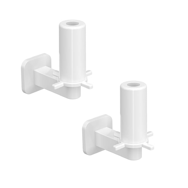Oleegame 2PC Spoon And Lid Rest Simple Style Kitchen Toilet Storage Paper Towel Rack Wall-Mounted Plastic NEW White