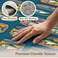 thumbnail image 6 of ODIKA 2'x3' Washable Doormat Fish Playful Fishing Faces Vintage Cannery Motif Rectangular for Entryway, Kitchen, Laundry Room, Non-Slip, Low Pile, 6 of 7