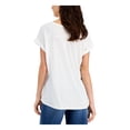thumbnail image 2 of STYLE & COMPANY Womens White Graphic Short Sleeve V Neck T-Shirt Plus 3X, 2 of 3