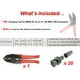 thumbnail image 2 of Evertech Professional Coaxial Crimping Tool + 30 Pcs BNC Male Crimp On Connector for Siamese RG59, 2 of 5