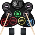 thumbnail image 5 of Vibrant Foldable Electronic Drum for Kids - Christmas Gift with Built-in Speaker & Rechargeable Lithium Battery, Safe Silicone Percussion Instrument for Developing Rhythm Skills (Color Version: Add, 5 of 5