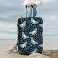 thumbnail image 3 of Lsque Glowing Butterfly Printed Luggage Cover, Travel Luggage Protector,Scratch and Dirt Resistant, Fits 18-32 Inch Luggage - X-Large, 3 of 9