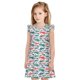thumbnail image 1 of Fotbe Colorful Shark Vestido de Dormir para Niñas de 3 a 10 Años, Mangas Cortas, Estilo Princesa, Pijama Camisón con Mangas Voladas-Small, 1 of 6