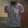 thumbnail image 4 of CONROSES 250Th Anniversary Usa Men's Short Sleeve Polo Shirts Patriotic Usa Flag Graphic Collared Independence Day Polo Shirt for Men 4Th Of July Golf Shirts, 4 of 6