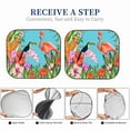 thumbnail image 6 of Xecao Tropical Jungle Flamingo for Foldable Car Sun Shades (2-Pack) offer sun protection with an easy-fold design for convenient windshield shading., 6 of 7