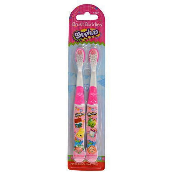 4PCS Shopkins 2 Pack Manual Toothbrushes