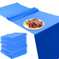 thumbnail image 3 of 28pcs Plastic Table Runner Reusable Plastic Table Cloths Rectangle Party Table Runners Multipurpose for Wedding Dinner Birthday Banquet Party Event Decoration (Gold) 13.5x108 inch, 3 of 11