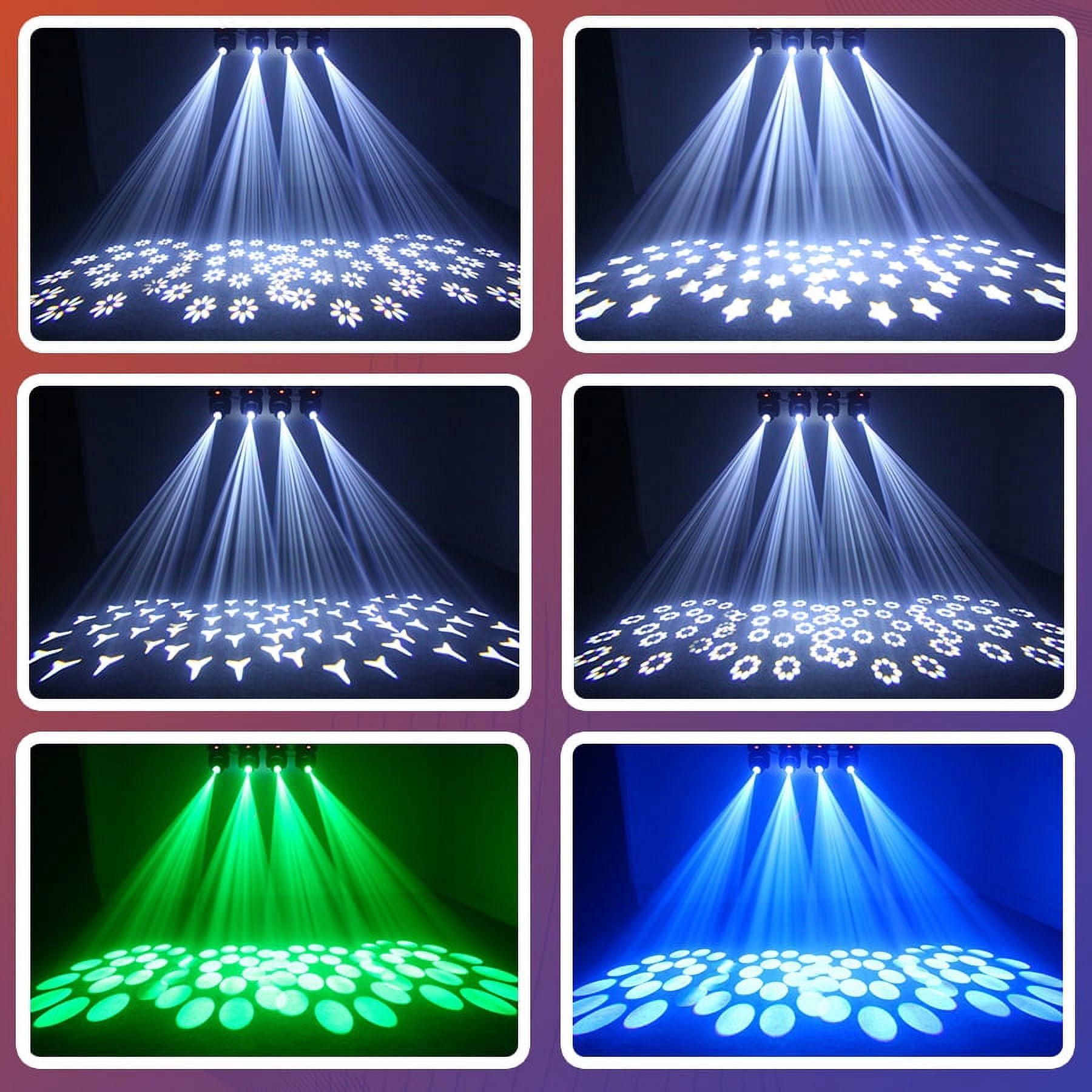 Moving Head LED 100W Lights, 100W DJ Disco Stage Lights Effect For Wedding Party, 8Packs, Black