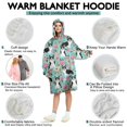 thumbnail image 5 of Wearable Oversized Blanket,Corgi Dog and Flowers Wearable Blanket Hoodie for Adults,Cozy Hooded Blankets with Super Pockets,Super Warm Fuzzy Pullover for Women & Men, 5 of 6