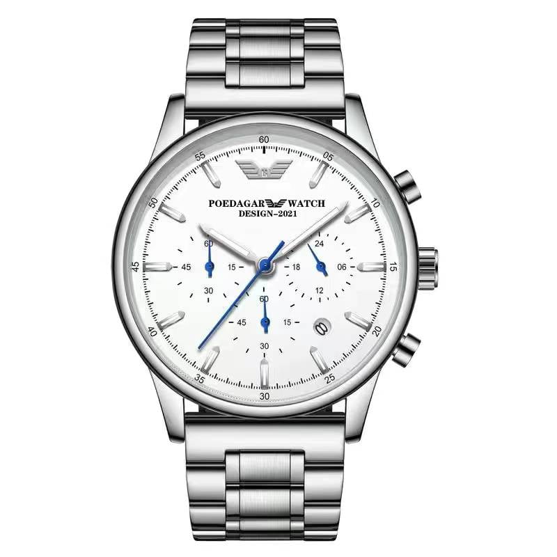 Swiss Brand POEDAGAR Sport Chronograph Men Watch Top Luxury Waterproof ...