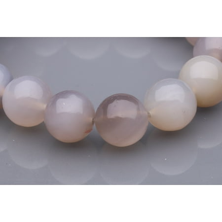 - Round - Shaped Gray Smoked Agate Beads Semi Precious Gemstones Size: 12x12mm Crystal Energy Stone Healing Power for Jewelry Making