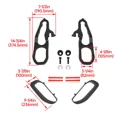 thumbnail image 4 of New Front Car Tow Hooks Left Right w/ Hardware Black For Ram 1500 DT 2019-2024, 4 of 8