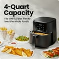 thumbnail image 4 of Chefman 4 Qt Compact Digital Touch Air Fryer w/ Hi-Fry & Shake Reminder - Black, 4 of 9