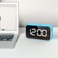thumbnail image 3 of yellow Reloj de escritorio con música Bluetooth LED, espejo de control de voz inteligente de carga, cinco grupos de despertadores, 3 of 5