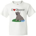 thumbnail image 3 of Inktastic I Love Hippos Youth T-Shirt, 3 of 5